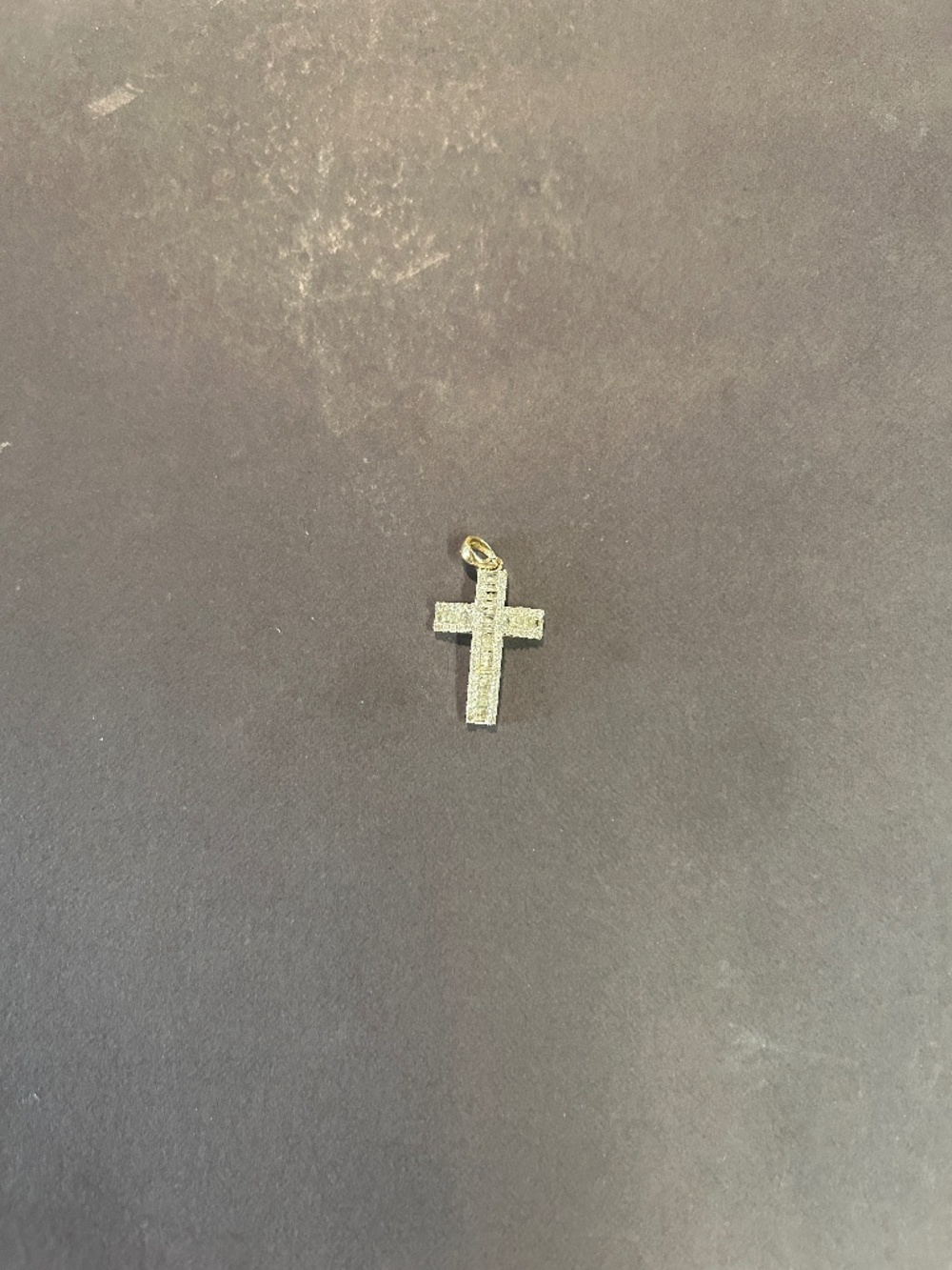 10karat yellow gold diamond cross